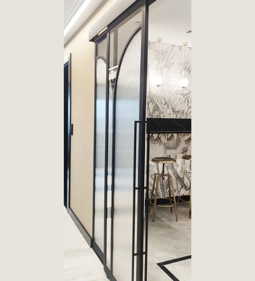 Drzwi loftowe przesuwne dwuskrzydłowe GDEL